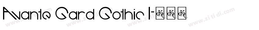 Avante Gard Gothic I字体转换